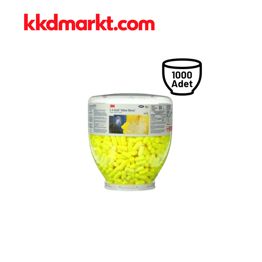 3M PD-01-002 EARsoft Yellow Neons Refill (36 dB SNR)