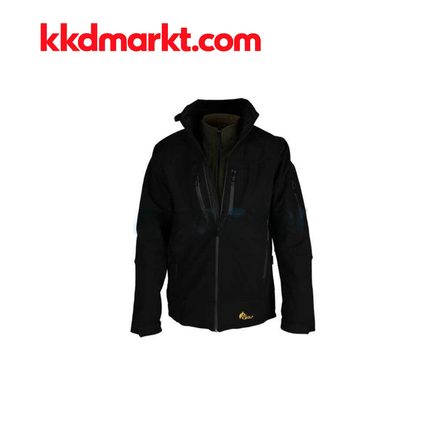 Cosywolf CW001711P Batman Polarlı Teknik Softshell Mont – Siyah