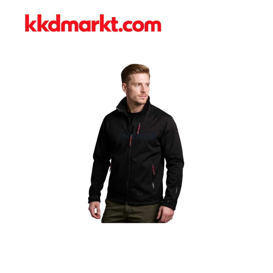 Cosywolf Rize Softshell Mont – Siyah (Su & Rüzgâr Geçirmez)