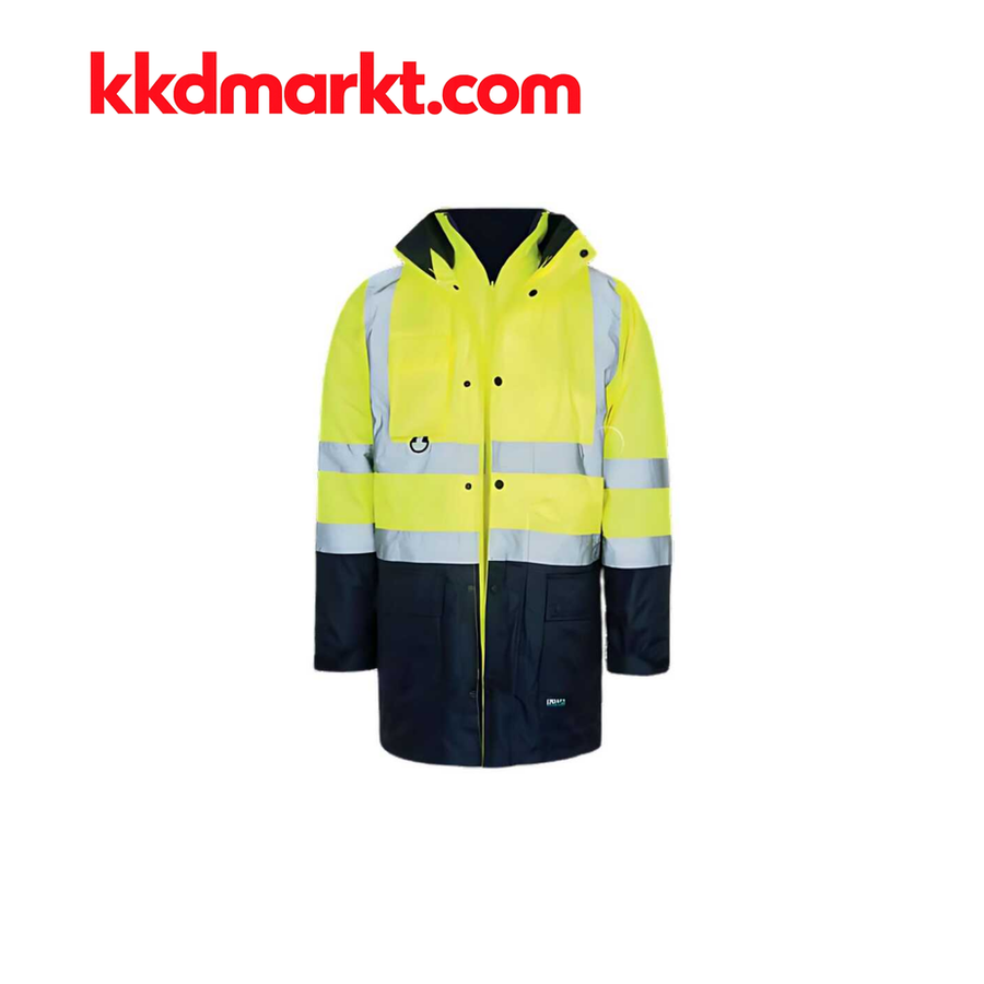 Izrasa NT44 Neon Sarı-Lacivert 5+1 Reflektörlü Parka