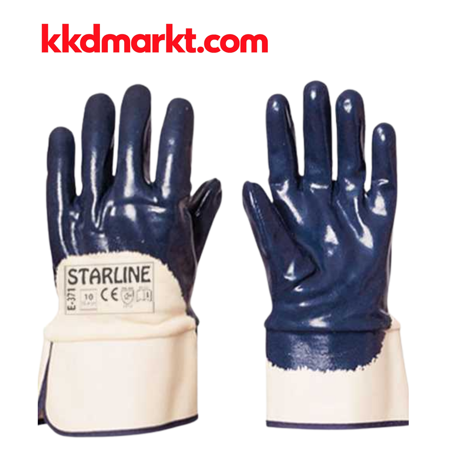 Starline E-371 Çift Kaplama Nitril Petrolcü Eldiveni