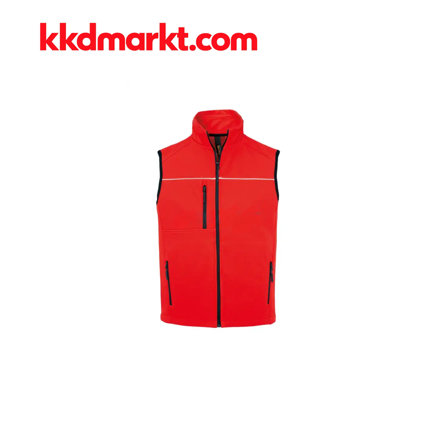 MyForm 9121 Softshell Outdoor Teknik İş Yeleği – Kırmızı