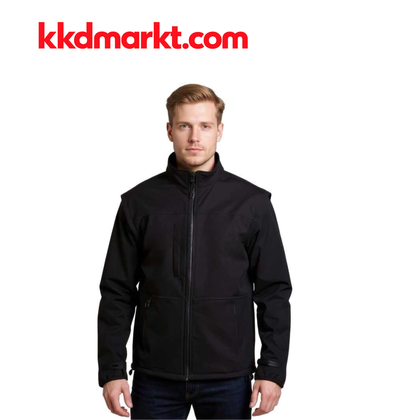 Cosywolf CW004611 Land Softshell Mont – Siyah (Kolları Çıkmalı, Kapüşonlu)