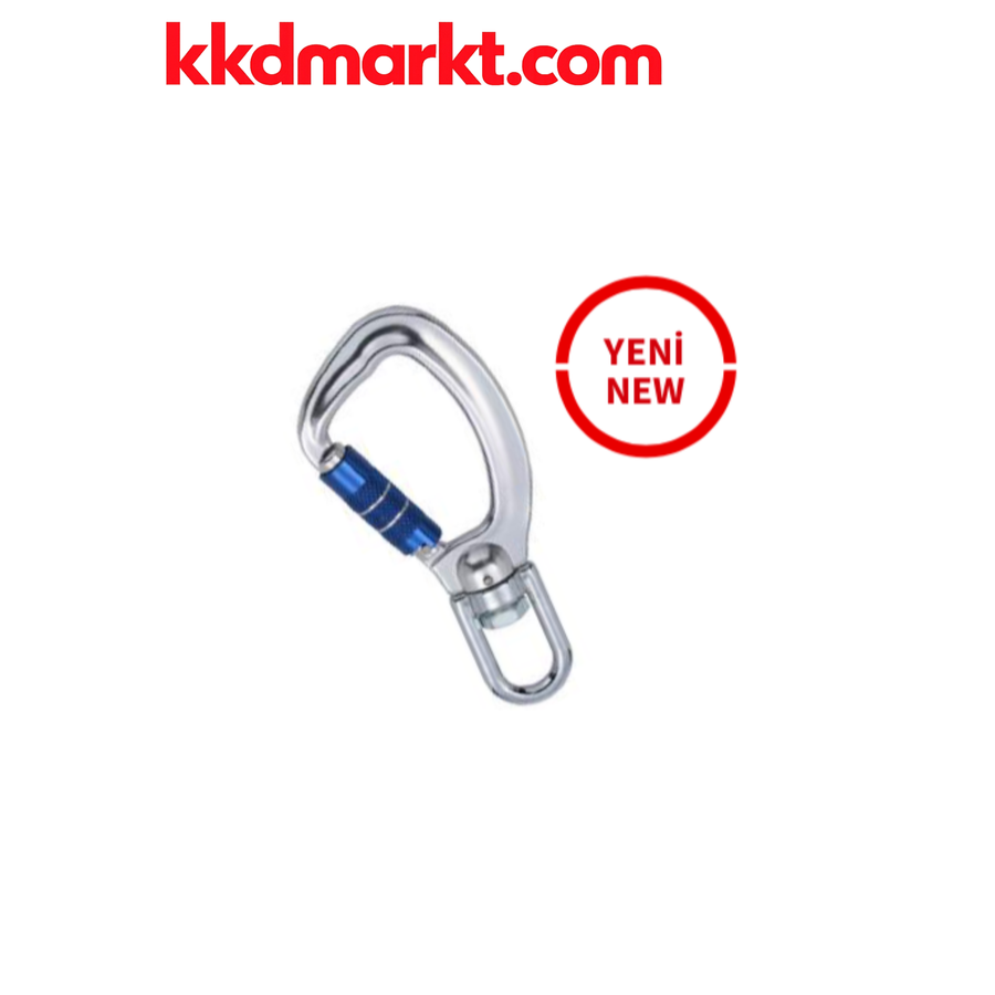 EKS-140-O3E Fırdöndü 3 Emniyetli Karabina