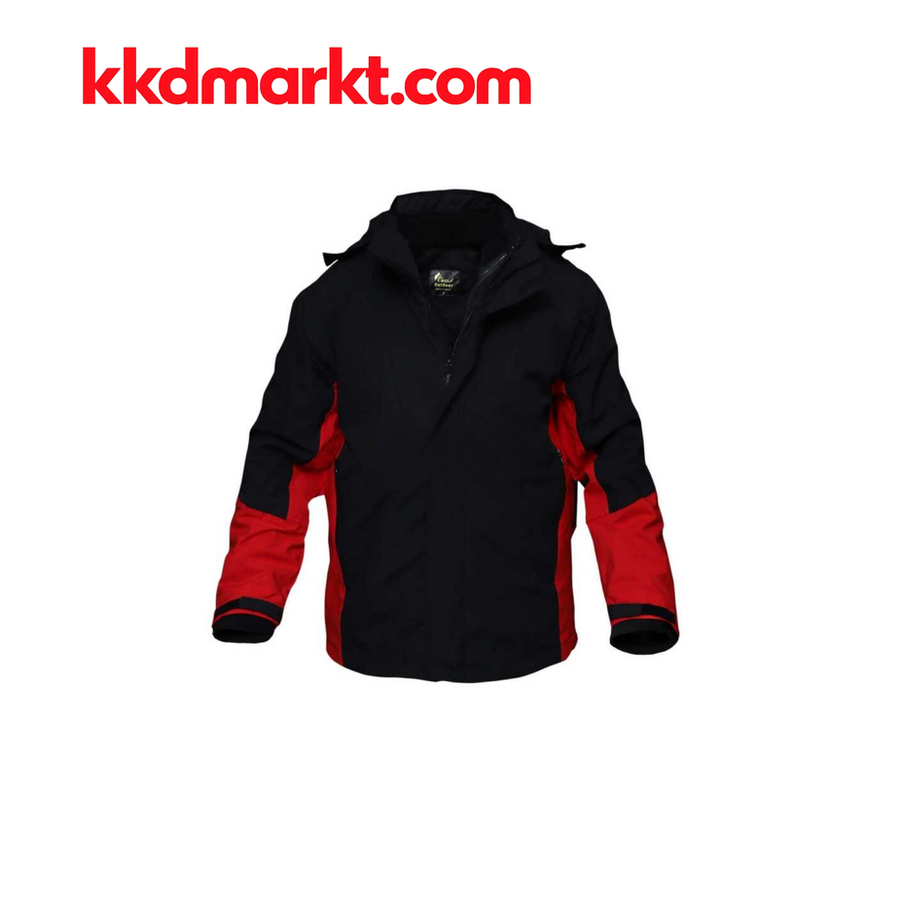 Cosywolf CW000415 Konya Su Geçirmez Siyah/Kırmızı Mont 3+1
