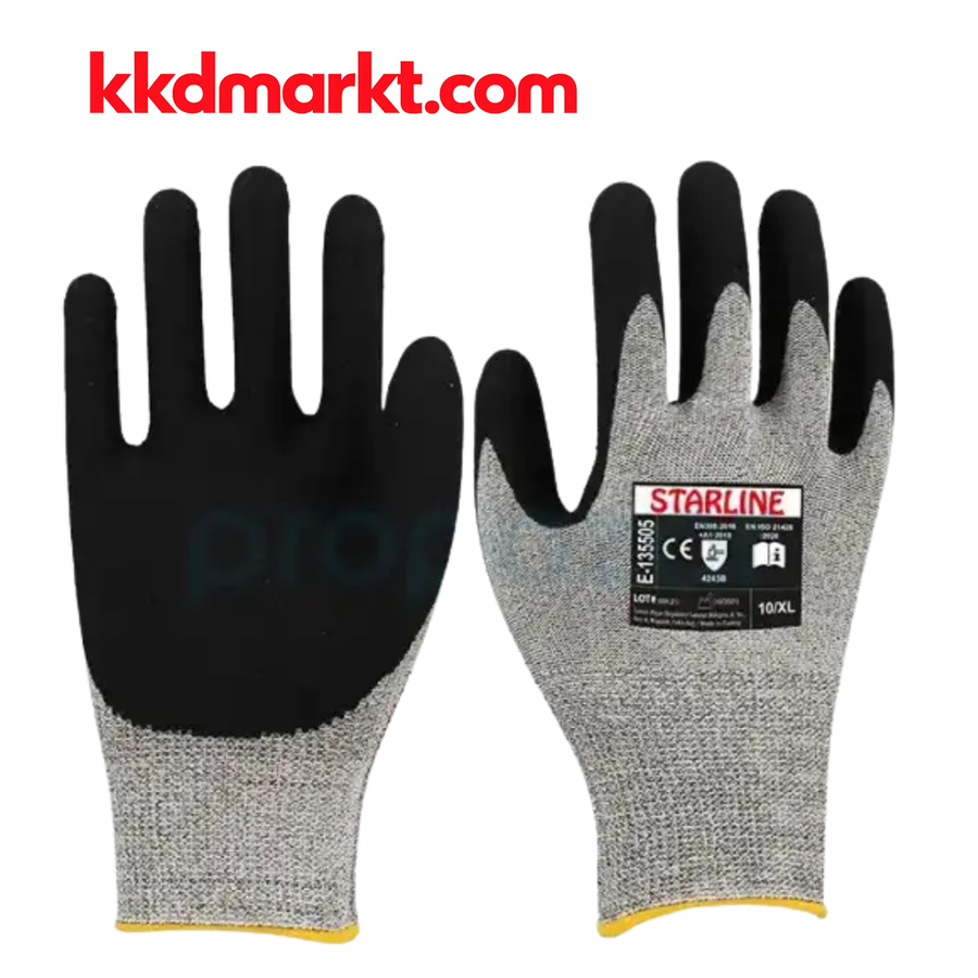 Starline E-135505 Köpük Nitril Kesilme Dirençli İş Eldiveni