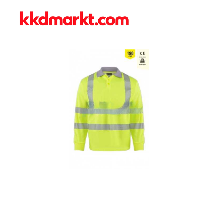 MYFORM 8144 Olympus Yüksek Görünürlüklü Polo Yaka Tişört – Sarı