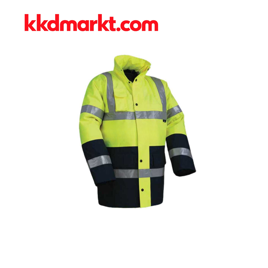 Vizwell VWJK05 Neon Sarı/Lacivert İki Renk Parka (300D Oxford)