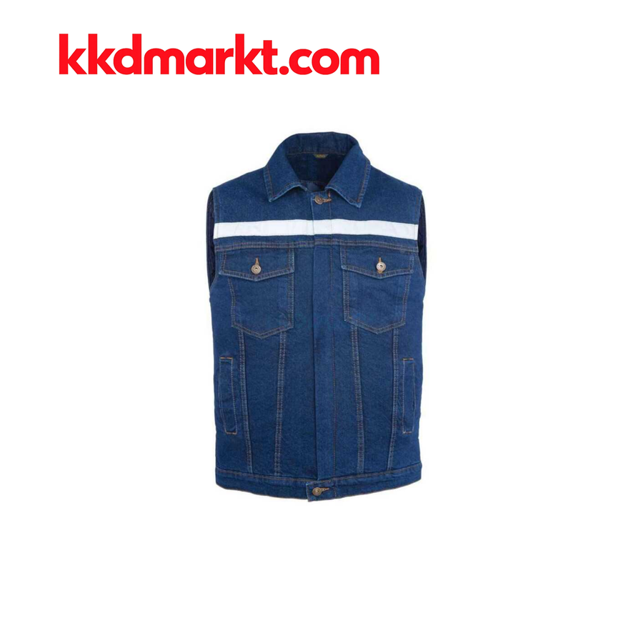 MyForm Sona Denim 9128 Kot İş Yeleği – Mavi