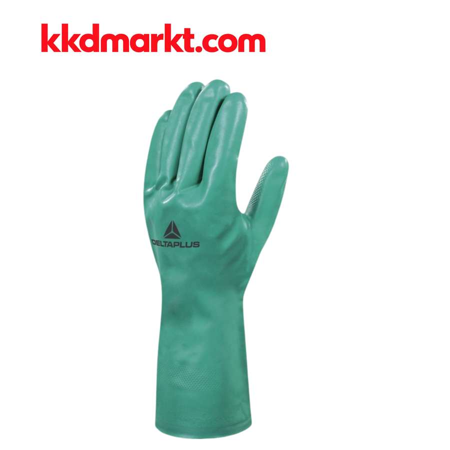 Delta Plus Nitrex 801 Pamuk Floklu Nitril Kimyasal Eldiven (33 cm)