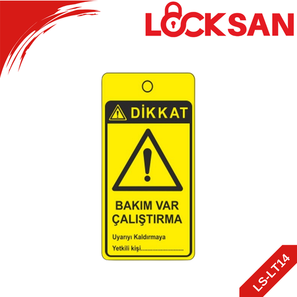 Dikkat Bakım Var Çalıştırma Uyarı Etiketi