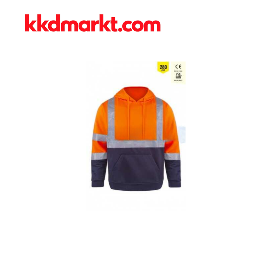 MyForm 8143 Olympus Yüksek Görünürlüklü Kapüşonlu Sweatshirt – Turuncu