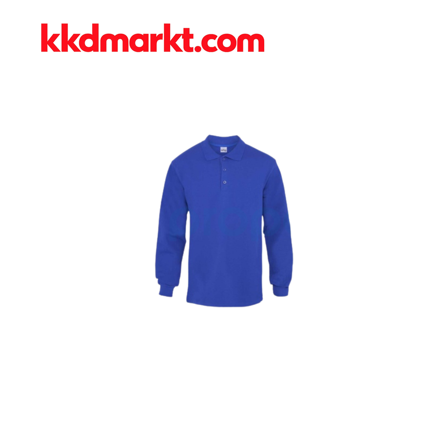 MyForm 8112 Regular Polo Yaka Sweatshirt – 2 İplik, Saks Mavi