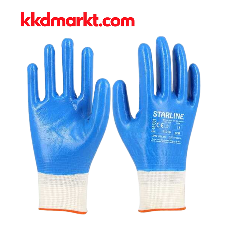 Starline E-161301 Mavi Nitril İş Eldiveni