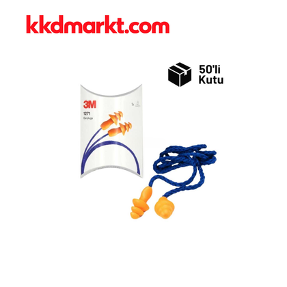 3M 1271 Yıkanabilir Kordonlu Kulak Tıkacı (25 dB SNR)