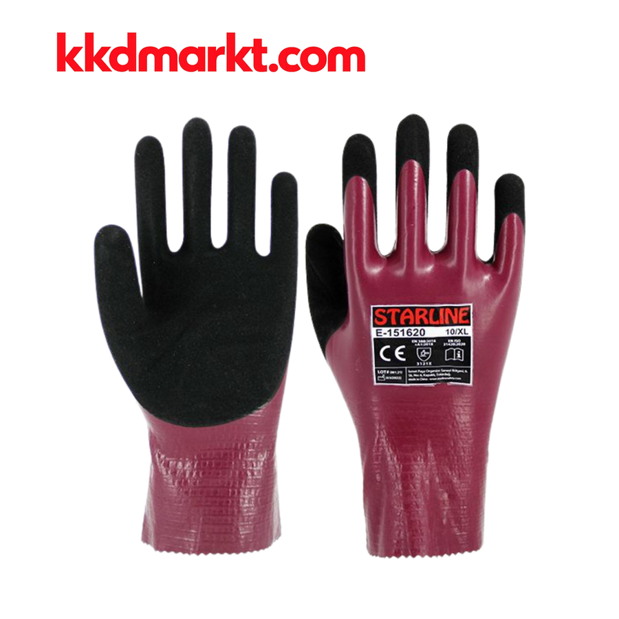 Starline E-151620 Köpük Nitril Yağa Dayanıklı İş Eldiveni