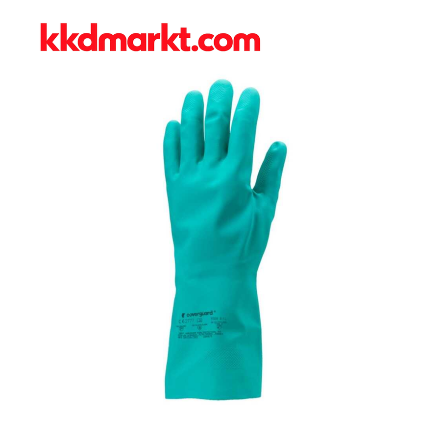 5510 Yeşil Uzun Manşetli Kimyasal Nitril Eldiven (33 cm)