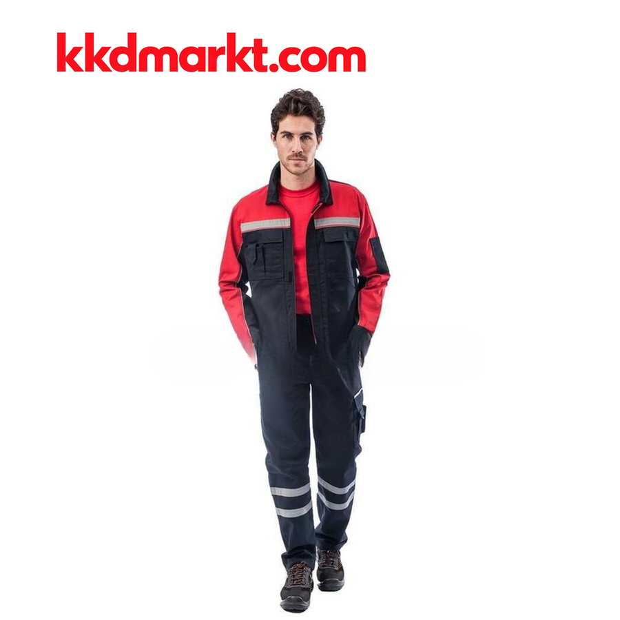 MyForm 5117 Önü Fermuarlı Master Takım – Lacivert / Kırmızı