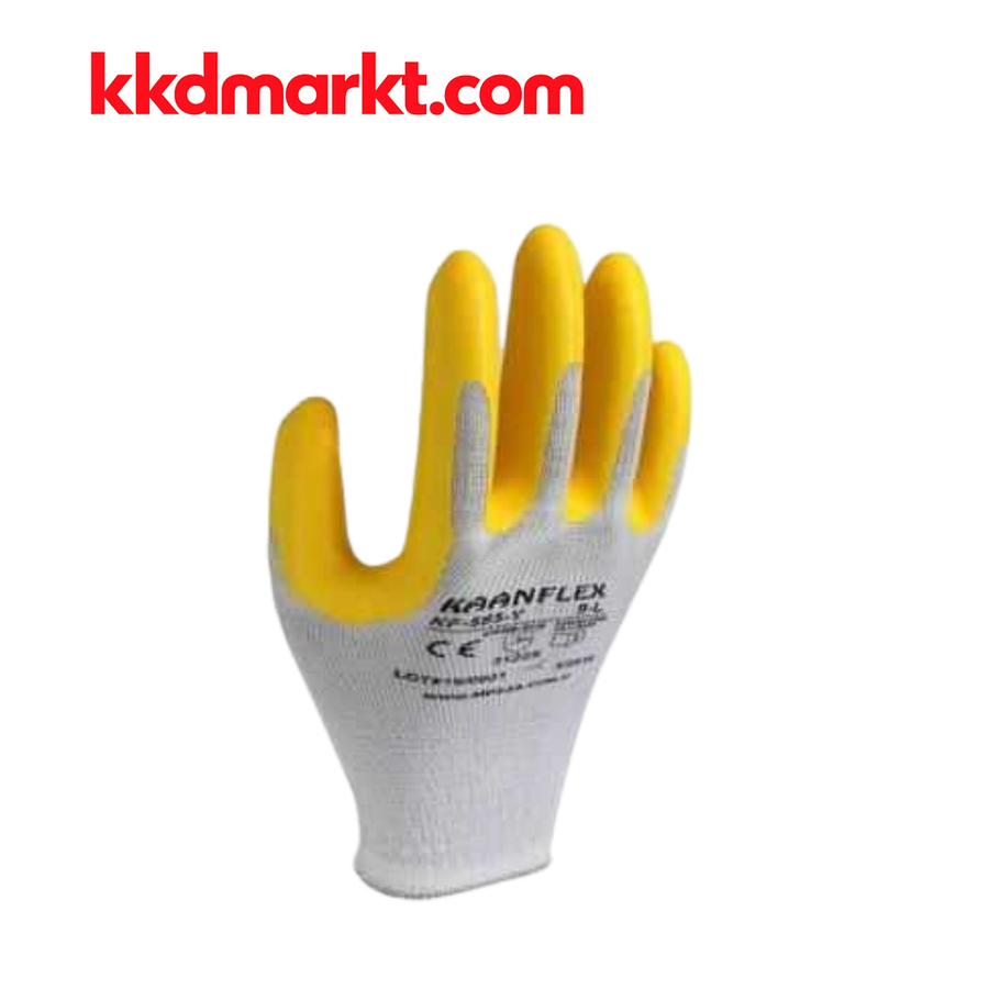 Kaanflex Sarı Nitril İş Eldiveni