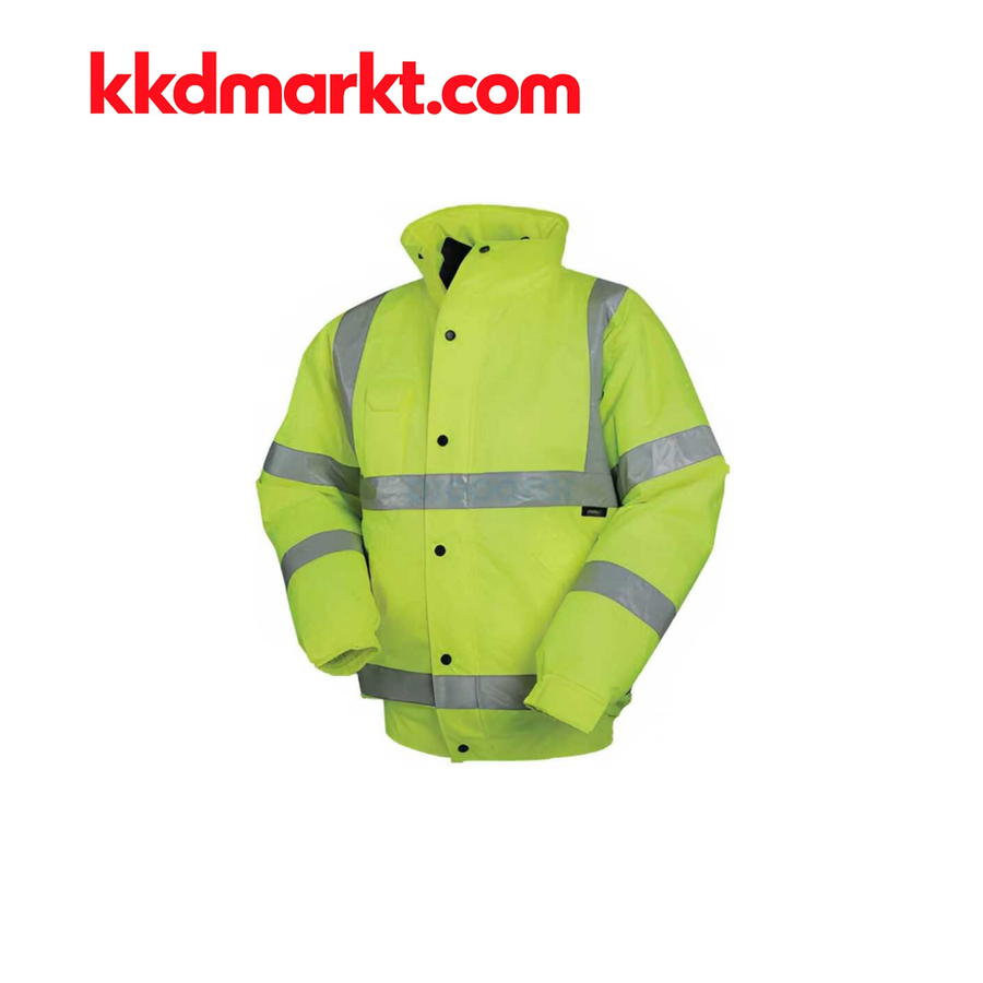 Vizwell VWJK04 Neon Sarı Reflektörlü Bomber Mont (300D Oxford)