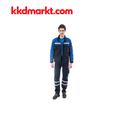 MyForm 5117 Önü Fermuarlı Master Takım – Lacivert / Saks Mavi