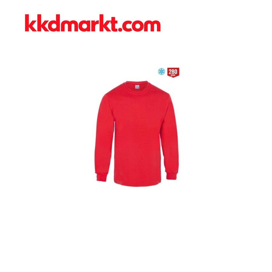 8125 Regular Bisiklet (Sıfır) Yaka 2 İplik Sweatshirt – Kırmızı