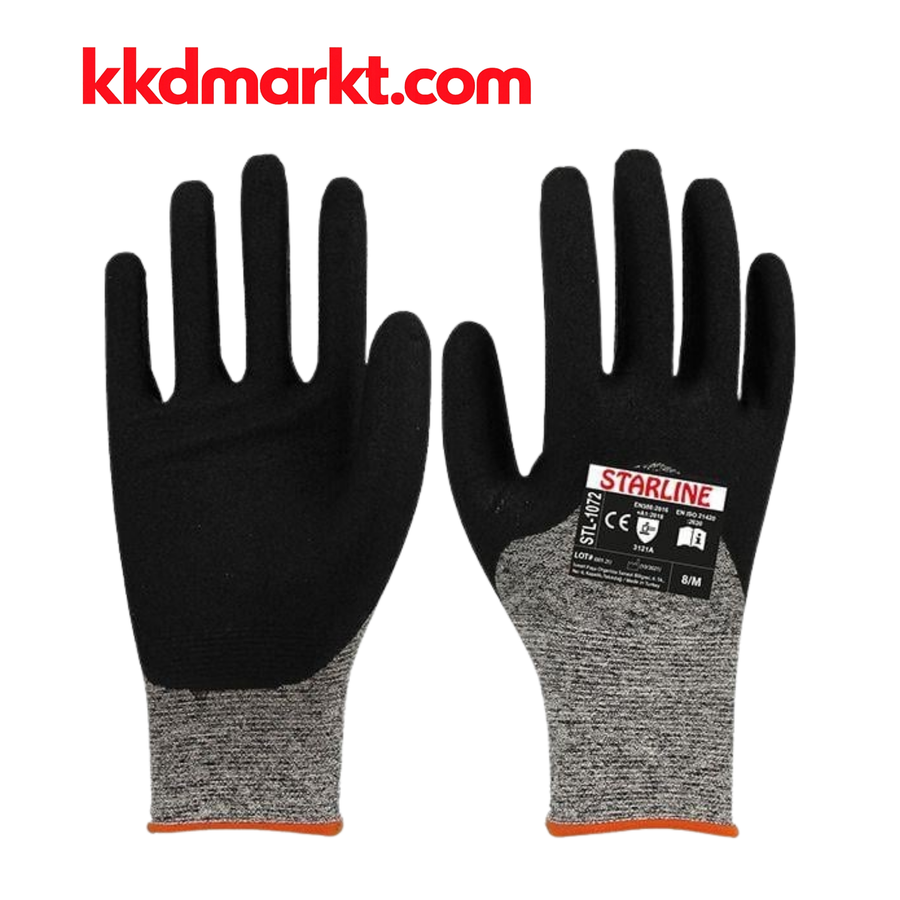 Starline STL-1072 Köpük Nitril İş Eldiveni (3/4 Kaplama)