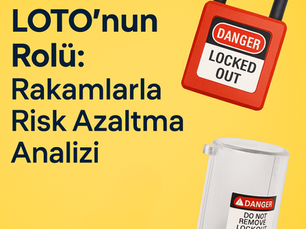 LOTO’nun rolünü anlatan blog için enerji izolasyonu ve kilitleme ekipmanlarını gösteren güvenlik temalı kapak görseli.