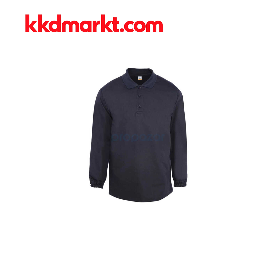 MyForm 8117 Destekli Polo Yaka Sweatshirt – Siyah