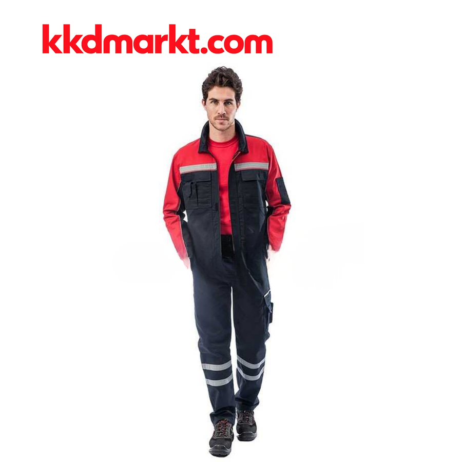 MyForm 5121 Olimpia Takım İş Kıyafeti – Lacivert / Kırmızı