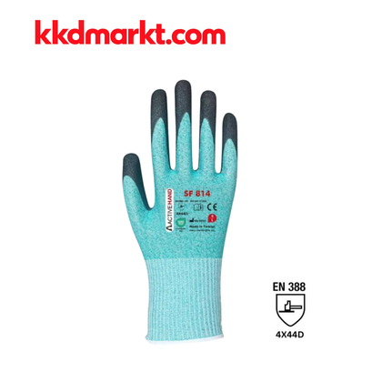 ActiveHand SF-814 Köpük Nitril Yarım Kaplı D Kesilmez Montaj Eldiveni
