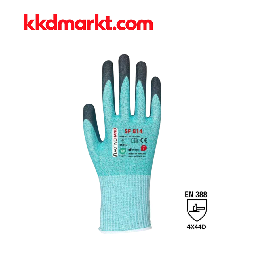 ActiveHand SF-814 Köpük Nitril Yarım Kaplı D Kesilmez Montaj Eldiveni