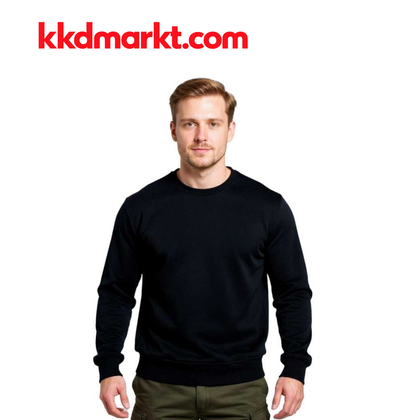 Cosywolf CW007077 Bisiklet Yaka Sweatshirt – Lacivert (3 İplik Şardonsuz)