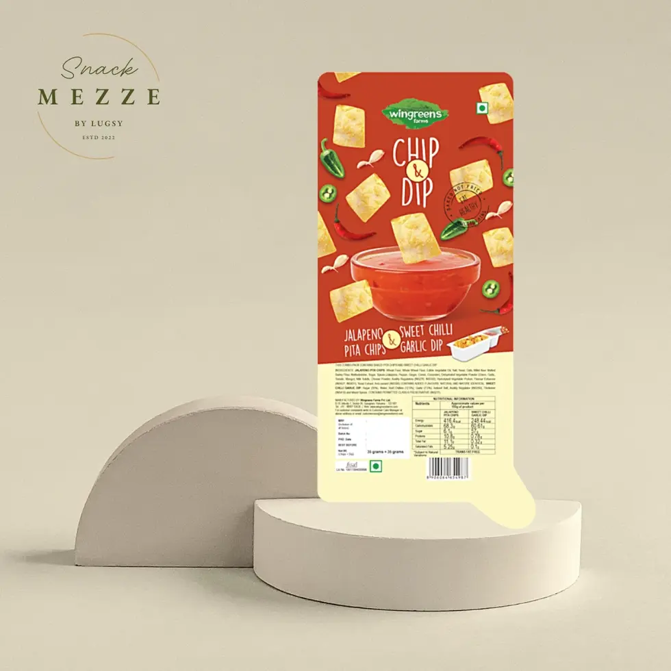 Jalapeno Chips & Sweet Chilli Garlic Dip by Wingreens Farms