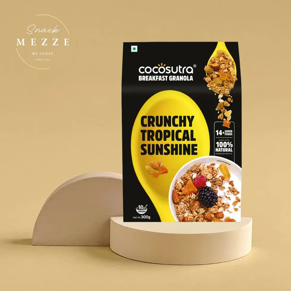 Crunchy Tropical Sunshine Breakfast Granola by Cocosutra