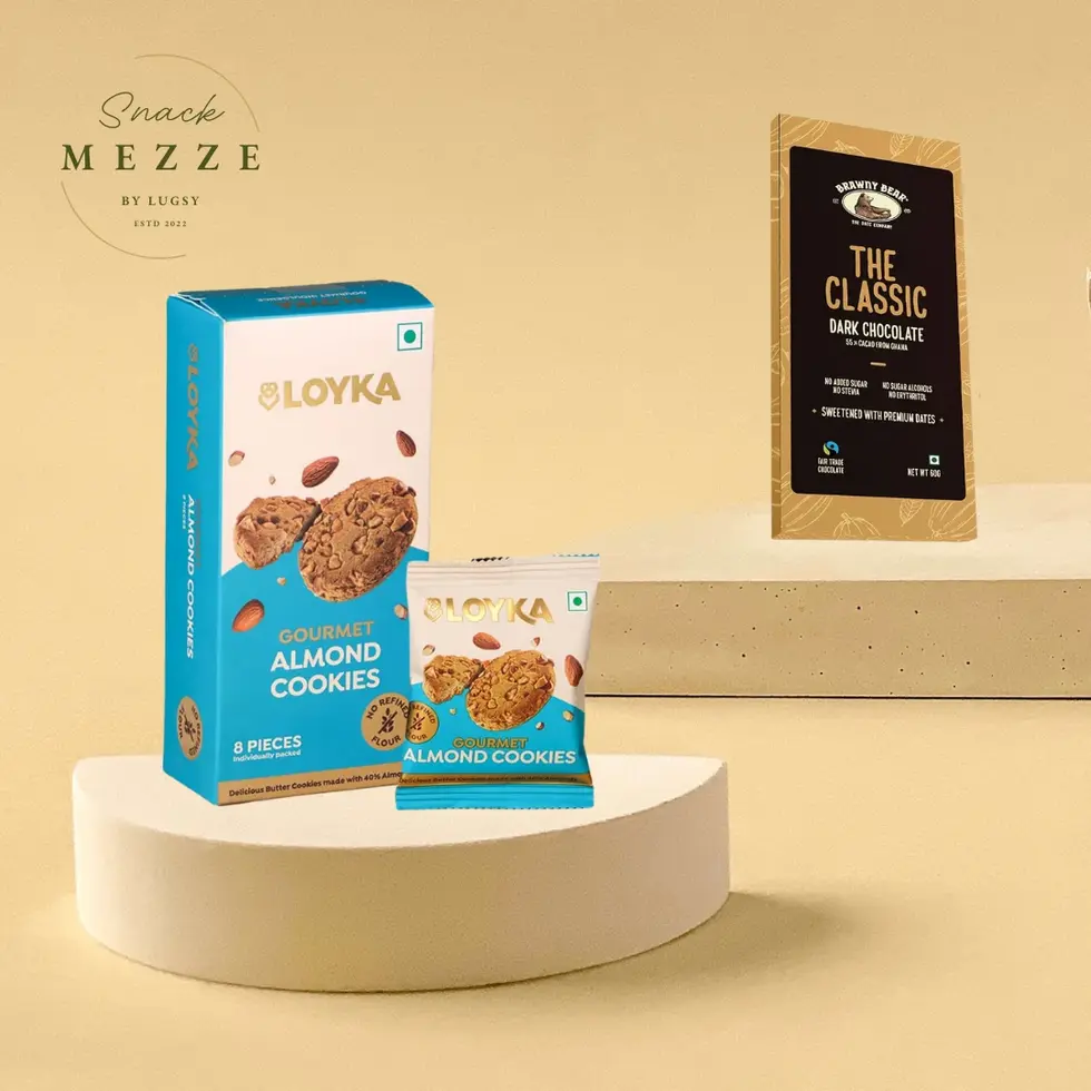 Classic Dark - Date Sweetened Chocolate and Almond Cookies, No Maida Box