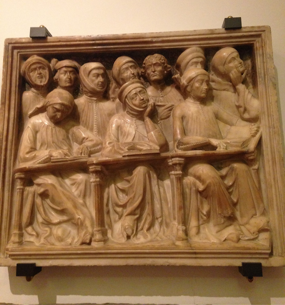 Detail of a tomb of a law professor . Bologna, Museo Civico Medievale