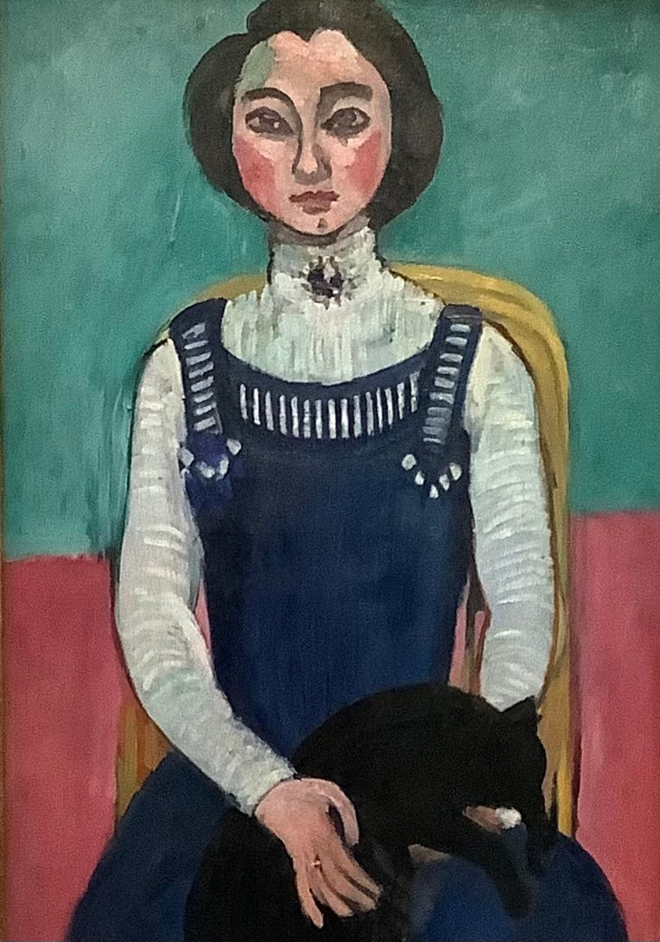Marguerite with black cat by Henri Matisse