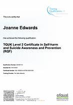 SH and Sucide cert.png