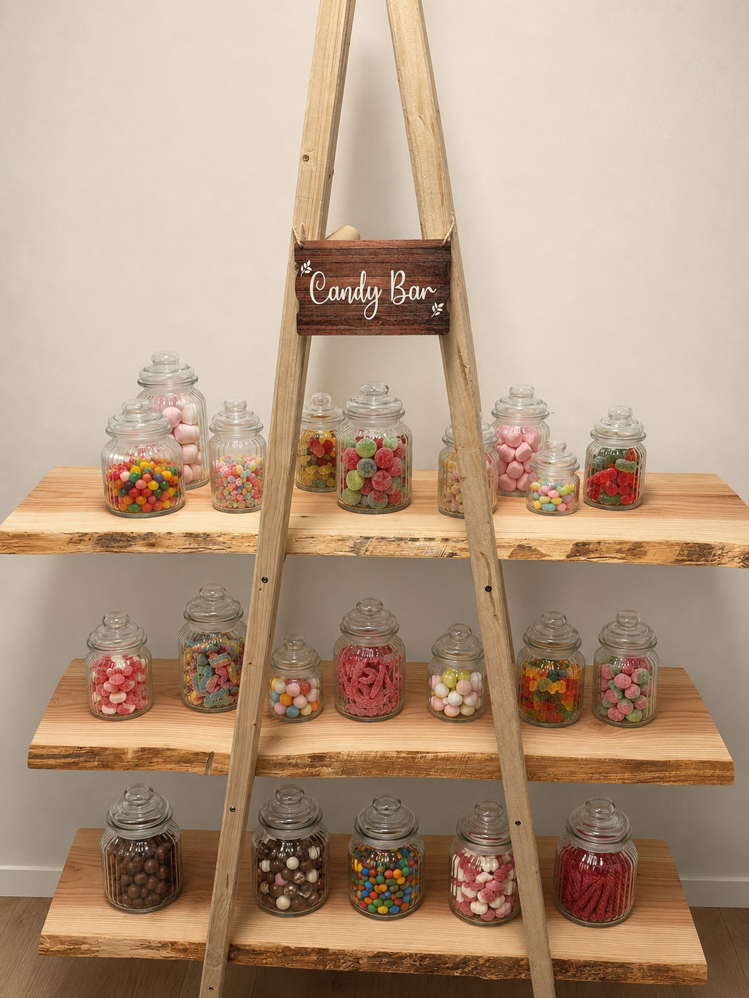Candybar in Holzoptik
