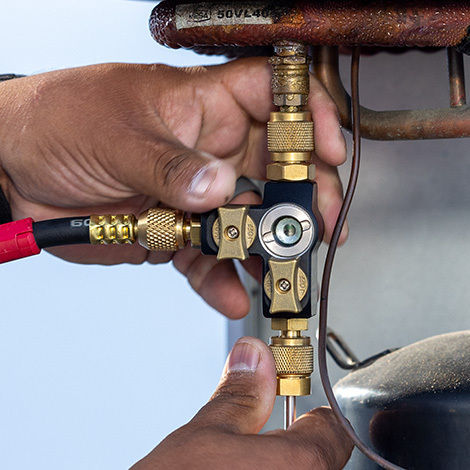 Thumbnail: VC2GE | Fieldpiece 1/4" or 5/16" Valve Core Remover, Ball Valve x2, Sight Glass