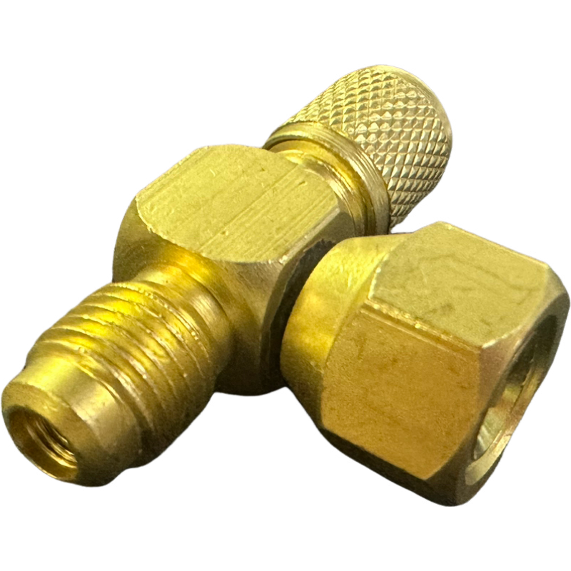 Thumbnail: SWIVEL TEES-Swivel nut on the run 1/4" FSAE(with Depressor)  x 1/4" x 1/4"