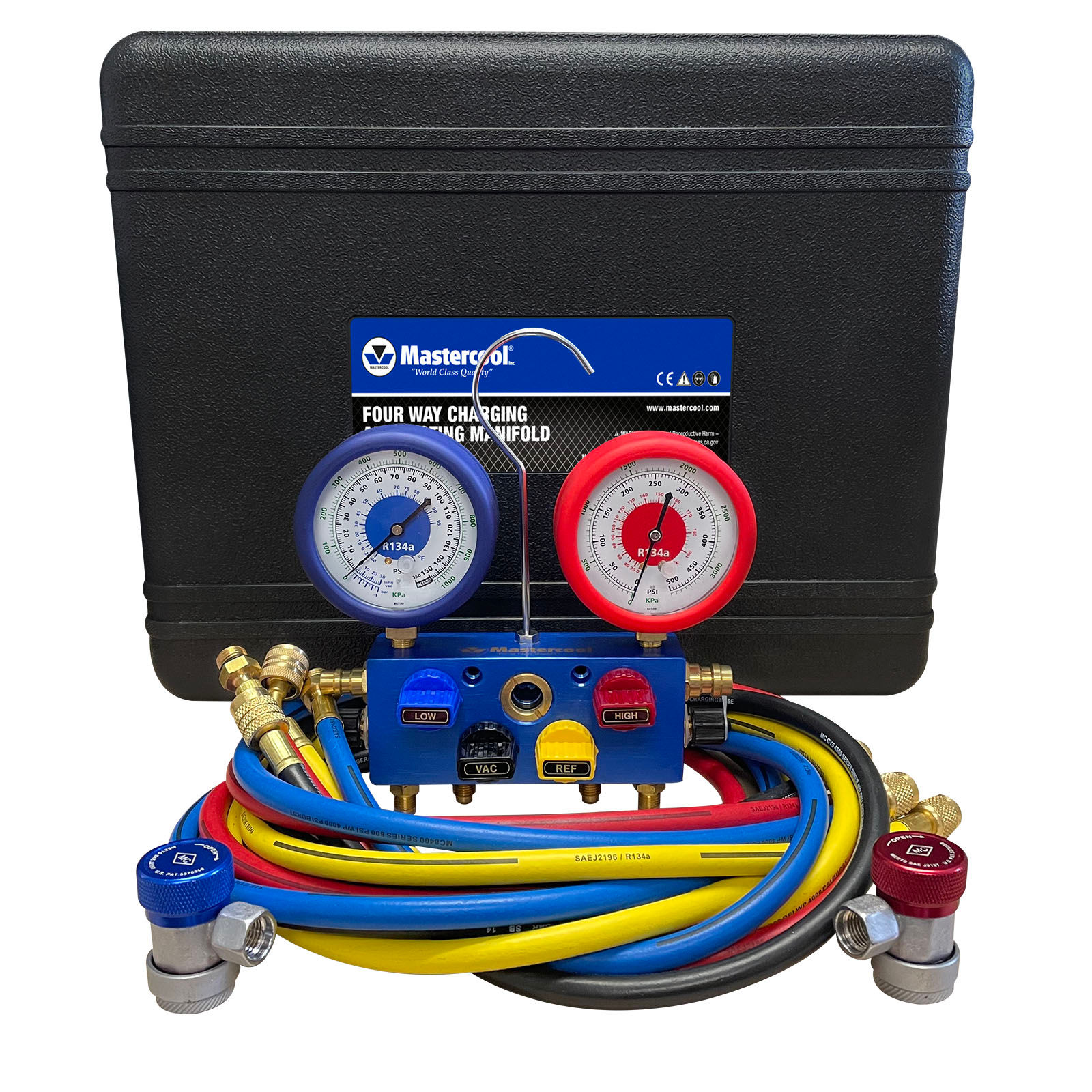 Mastercool Manifold Gauge Deluxe 4 Way
