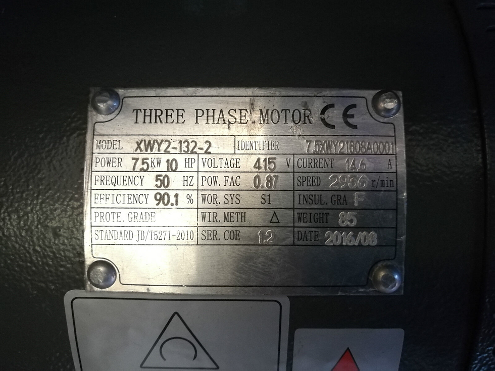 Thumbnail: Screw AIR compressor Direct Driven Rotary 42CFM 7.5KW 10HP HANKE 10 Bars 415V