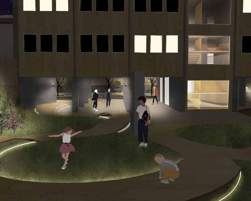 Espace détente_Vue de nuit