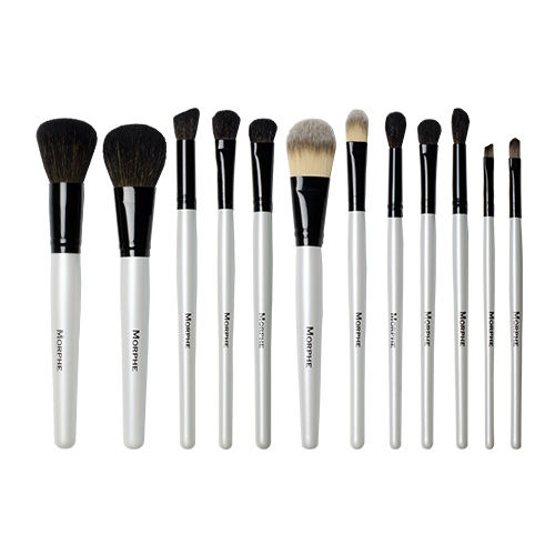 Thumbnail: Morphe Brushes 706 12 Piece Black and White Travel Brush Set