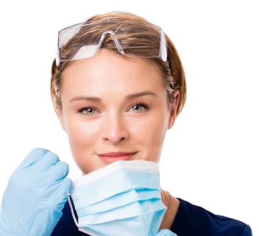 Pretty female woman doctor nurse dental