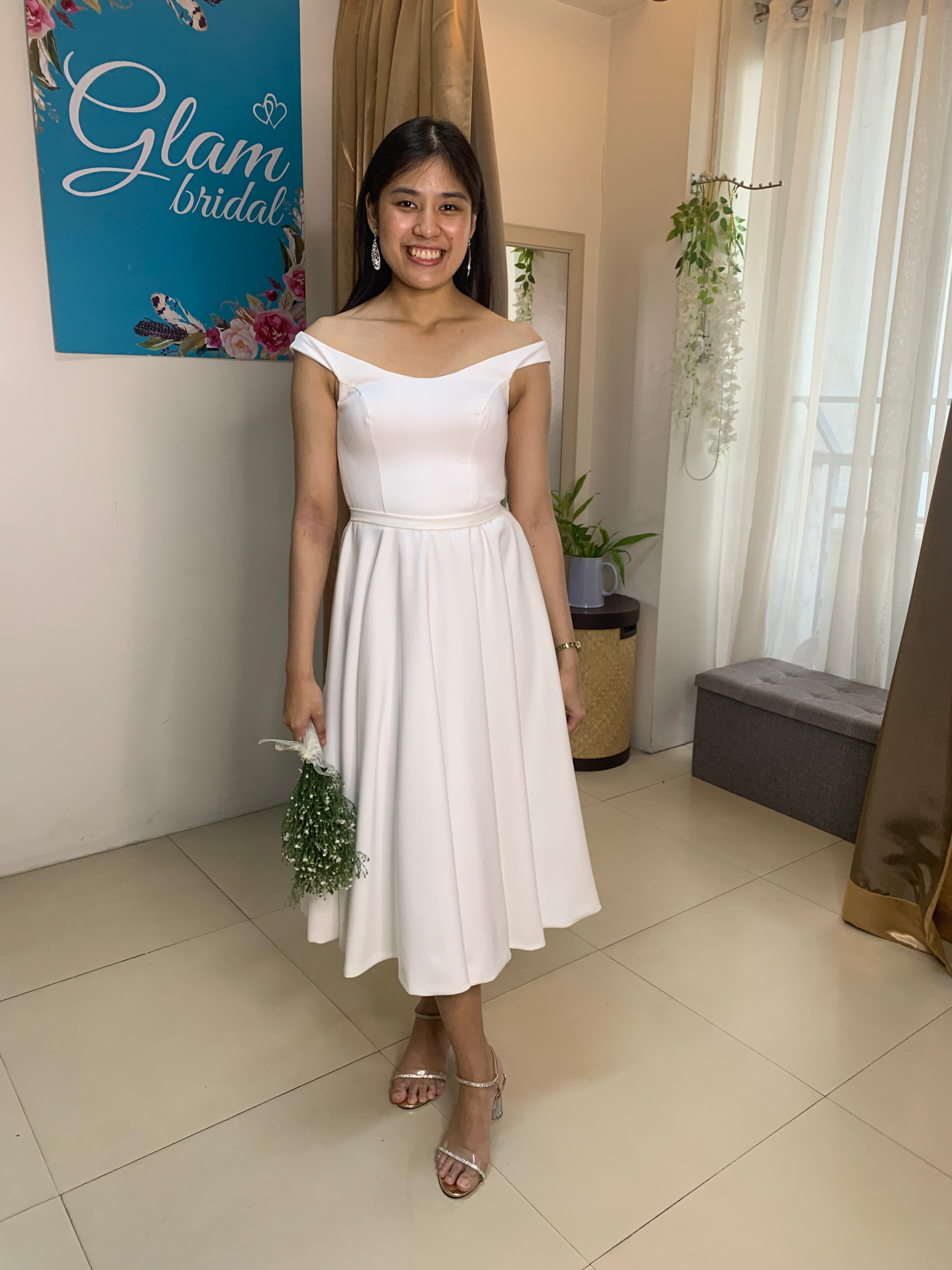 HOLLY stretch crepe cocktail dress with wide-V neckline