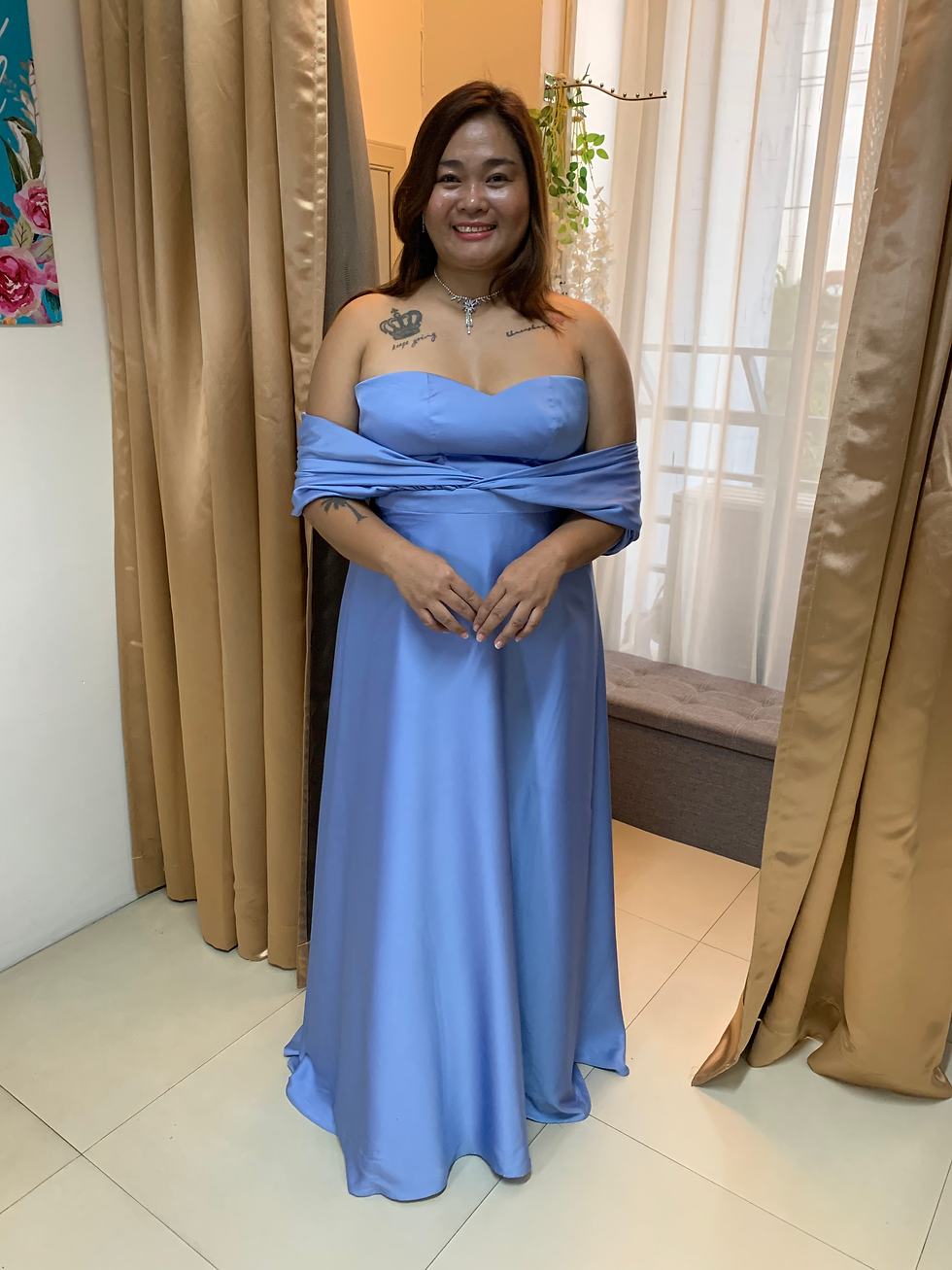 Thumbnail: WENDY silk dress with infinity band for multi-styling