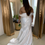 Thumbnail: MARGARET minimalist Mikado silk mermaid wedding gown with train